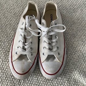 White Converse size womens 8